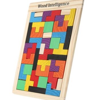 Intra απο ξύλο plywood 3mm-4mm πάχος – ξύλο Παιχνιδιού Wood Intelligence Tetris Puzzle 50x60 cm INTRAVECTRY-MY560479 - Image 1