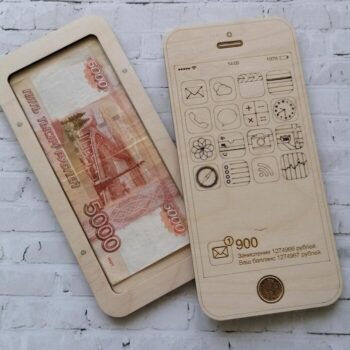 Intra απο ξύλο plywood 3mm-4mm πάχος – ξύλο Φάκελος δώρου δώρου με ξύλινα χαραγμένα Iphone 10x10 cm INTRAVECTRY-MY556047 - Image 1