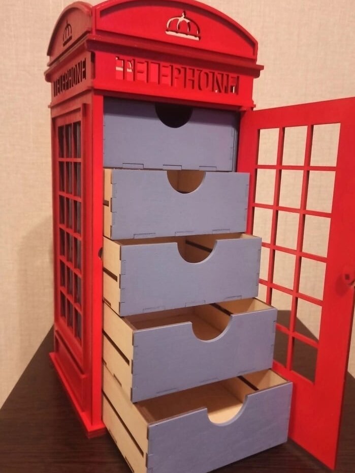 Intra απο ξύλο plywood 3mm-4mm πάχος – ξύλο συρταριέρα για τηλεφωνικό θάλαμο Λονδίνου 35x40 cm INTRAVECTRY-MY556049