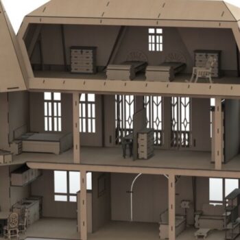 Intra απο ξύλο plywood 3mm-4mm πάχος – Τριώροφη Κουκλόσπιτο Barbie 4mm Ταβάνι 32cm Λίμα 15x20 cm INTRAVECTRY-MY560480 - Image 1