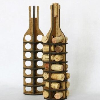 Intra απο ξύλο plywood 3mm-4mm πάχος – Βάση σε σχήμα μπουκαλιού για Λίμα Wine Corks 35x40 cm INTRAVECTRY-MY556056 - Image 1