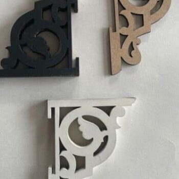 Intra απο ξύλο plywood 3mm-4mm πάχος – Ξύλινο περίτεχνο ξύλο βραχίονα ραφιού 15x15 cm INTRAVECTRY-MY556059 - Image 1