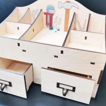 Intra απο ξύλο plywood 3mm-4mm πάχος – Ξύλινη οργάνωση αποθήκευσης εργαλείων με ξύλο συρταριών 45x50 cm INTRAVECTRY-MY556106 - Image 1