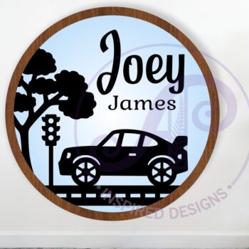 Intra απο ξύλο plywood 3mm-4mm πάχος Car Layered Personalized Name Art Wall Art Δίασταση 10x10 cm INTRAFABR-119631397 - Image 1
