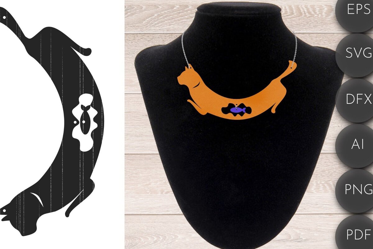 Intra απο ξύλο plywood 3mm-4mm πάχος Κολιέ γάτα Κρεμαστό  Κοπής Δίασταση 20x20 cm INTRAFABR-35301281