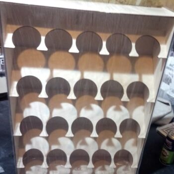 Intra απο ξύλο plywood 3mm-4mm πάχος – ξύλο Spray Paint Can Rack 15x15 cm INTRAVECTRY-MY556137 - Image 1