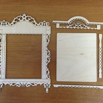 Intra απο ξύλο plywood 3mm-4mm πάχος – Κορνίζα με ξύλο Platband 20x20 cm INTRAVECTRY-MY556140 - Image 2