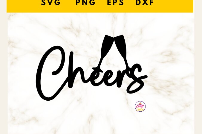 Intra απο ξύλο plywood 3mm-4mm πάχος Cheers with Champagne Flute Cake Topper Δίασταση 15x15 cm INTRAFABR-78880162