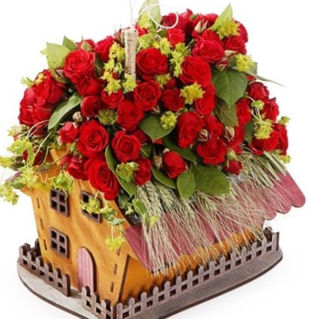 Intra απο ξύλο plywood 3mm-4mm πάχος – ξύλο Γλάστρας σε σχήμα Ξύλινου Σπίτι 12x15 cm INTRAVECTRY-MY556141