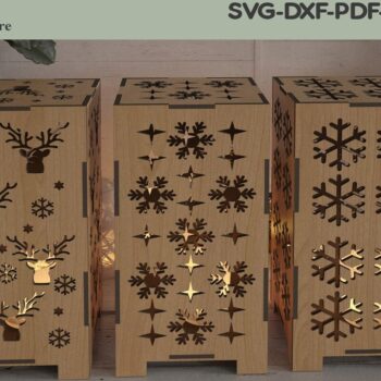 Intra απο ξύλο plywood 3mm-4mm πάχος Χριστουγεννιάτικα φωτιστικά Δίασταση 30x20 cm INTRAFABR-39970907 - Image 1