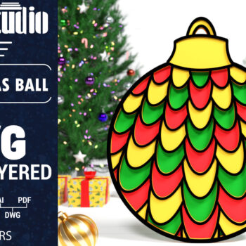 Intra απο ξύλο plywood 3mm-4mm πάχος Χριστουγεννιάτικη Μπάλα πολλαπλών στρώσεων PaperCut Δίασταση 1500x1500 cm INTRAFABR-75652810 - Image 1