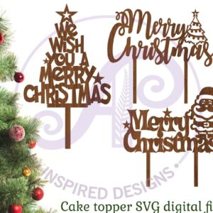 Intra απο ξύλο plywood 3mm-4mm πάχος Χριστουγεννιάτικες τούρτες, 3 σχέδια Δίασταση 15x15 cm INTRAFABR-84158816