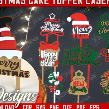 Intra απο ξύλο plywood 3mm-4mm πάχος με χριστουγεννιάτικα κέικ | Πρωτοχρονιά Δίασταση 15x15 cm INTRAFABR-108120220 - Image 1