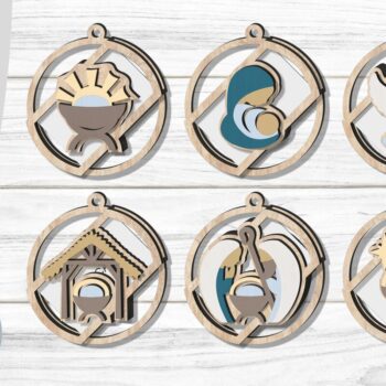 Intra απο ξύλο plywood 3mm-4mm πάχος Θήκη Χριστουγεννιάτικων καρτών , Fil Δίασταση 8x8 cm INTRAFABR-78857731 - Image 1