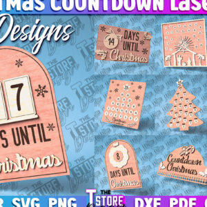 Intra απο ξύλο plywood 3mm-4mm πάχος Χριστουγεννιάτικη Αντίστροφη μέτρηση με Design Δίασταση 15x15 cm INTRAFABR-79767456