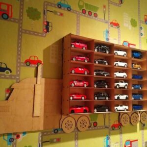 Intra απο ξύλο plywood 3mm-4mm πάχος – Ξύλινο Ράφι Οθόνης Φορτηγών για Hot Wheels Toy Cars 4mm ξύλο 10x10 cm INTRAVECTRY-MY560485