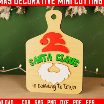 Intra απο ξύλο plywood 3mm-4mm πάχος Χριστουγεννιάτικο Διακοσμητικό Μίνι Κοπτικό Πίνακας Δίασταση 40x40 cm INTRAFABR-111663772 - Image 1