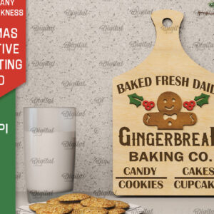 Intra απο ξύλο plywood 3mm-4mm πάχος Χριστουγεννιάτικο Διακοσμητικό Μίνι Κοπτικό Πίνακας Δίασταση 40x40 cm INTRAFABR-105512254