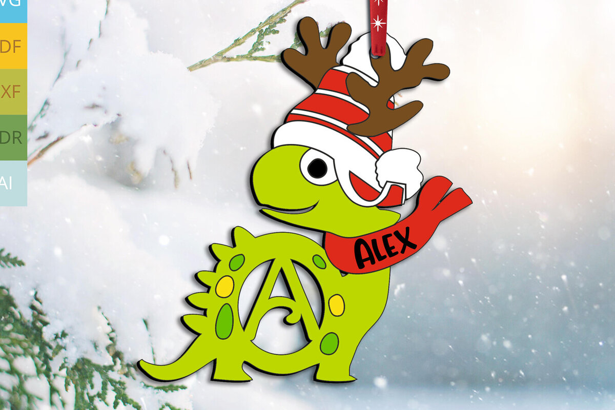 Intra απο ξύλο plywood 3mm-4mm πάχος Χριστουγεννιάτικο Dino Letter a Στολίδι διακοπές Δίασταση 8x8 cm INTRAFABR-111610168