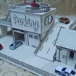 Intra απο ξύλο plywood 3mm-4mm πάχος – Ξύλινο γκαράζ στάθμευσης παιχνιδιών με ξύλο κιτ καταστρώματος ελικοπτέρων 10x10 cm INTRAVECTRY-MY556196