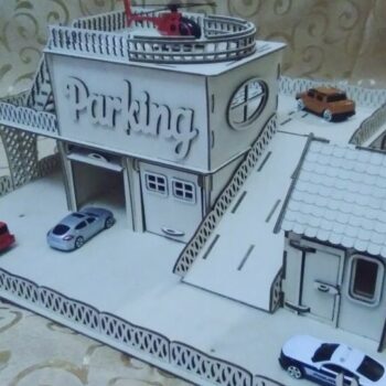 Intra απο ξύλο plywood 3mm-4mm πάχος – Ξύλινο γκαράζ στάθμευσης παιχνιδιών με ξύλο κιτ καταστρώματος ελικοπτέρων 10x10 cm INTRAVECTRY-MY556196 - Image 1