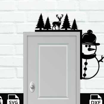 Intra απο ξύλο plywood 3mm-4mm πάχος Χριστουγεννιάτικη Πόρτα Γωνιακή Μεταλλική Δίασταση 15x15 cm INTRAFABR-111592401 - Image 1