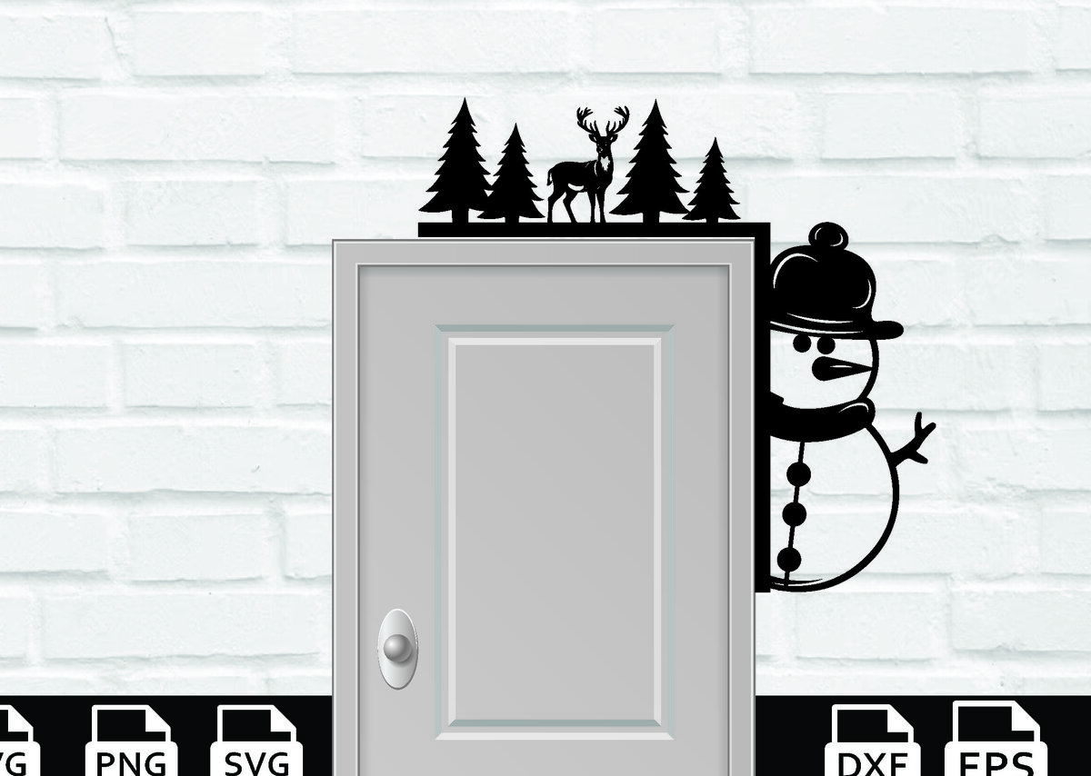 Intra απο ξύλο plywood 3mm-4mm πάχος Χριστουγεννιάτικη Πόρτα Γωνιακή Μεταλλική Δίασταση 15x15 cm INTRAFABR-111592401