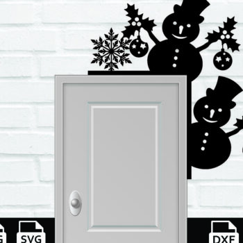 Intra απο ξύλο plywood 3mm-4mm πάχος Χριστουγεννιάτικη Πόρτα Γωνιακή Μεταλλική Δίασταση 15x15 cm INTRAFABR-111592408 - Image 1