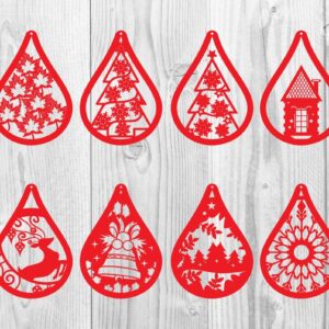 Intra απο ξύλο plywood 3mm-4mm πάχος Χριστουγεννιάτικα Σκουλαρίκια Studs Μεγάλο Δίασταση 3x3 cm INTRAFABR-20663300