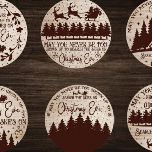 Intra απο ξύλο plywood 3mm-4mm πάχος Πακέτα κοπής με λέιζερ παραμονής Χριστουγέννων Δίασταση 15x15 cm INTRAFABR-90494352