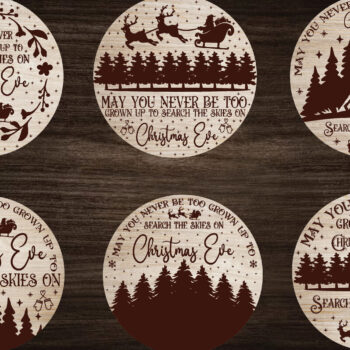 Intra απο ξύλο plywood 3mm-4mm πάχος Πακέτα κοπής με λέιζερ παραμονής Χριστουγέννων Δίασταση 15x15 cm INTRAFABR-90494352 - Image 1