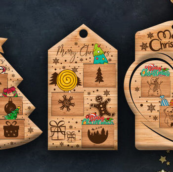 Intra απο ξύλο plywood 3mm-4mm πάχος Χριστουγεννιάτικο δώρο στολίδι με λέιζερ Δίασταση 8x8 cm INTRAFABR-83471795 - Image 1