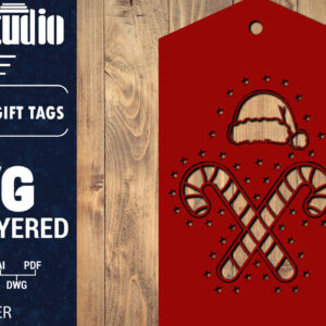 Intra απο ξύλο plywood 3mm-4mm πάχος Χριστουγεννιάτικη ετικέτα δώρου 3D Δίασταση 15x15 cm INTRAFABR-85583998