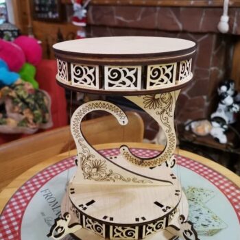 Intra απο ξύλο plywood 3mm-4mm πάχος – Διακοσμητική λίμα επιτραπέζιου πλωτού Tensegrity 40x40 cm INTRAVECTRY-MY556230 - Image 1