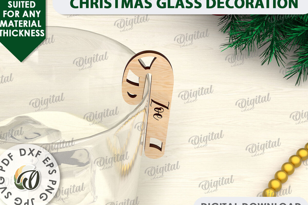 Intra απο ξύλο plywood 3mm-4mm πάχος Χριστουγεννιάτικη διακόσμηση γυαλιού με λέιζερ Δίασταση 15x15 cm INTRAFABR-109276136