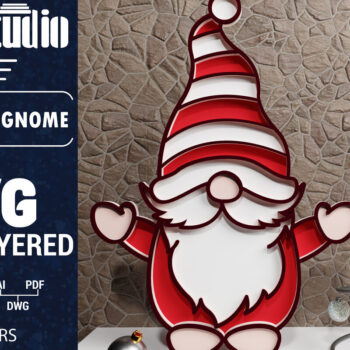 Intra απο ξύλο plywood 3mm-4mm πάχος Χριστουγεννιάτικο Gnome πολυστρωματικό χαρτί κοπής Δίασταση 1200x1200 cm INTRAFABR-73249860 - Image 1