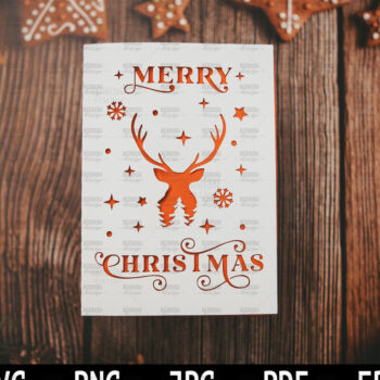 Intra απο ξύλο plywood 3mm-4mm πάχος Πρότυπο ευχετήριας κάρτας Χριστουγέννων Δίασταση 15x15 cm INTRAFABR-107961904 - Image 1