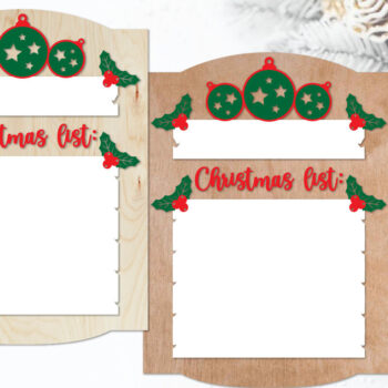 Intra απο ξύλο plywood 3mm-4mm πάχος Χριστουγεννιάτικος πίνακας λίστας | Χριστουγεννιάτικος πίνακας ευχών Δίασταση 6x8 cm INTRAFABR-110090138 - Image 1