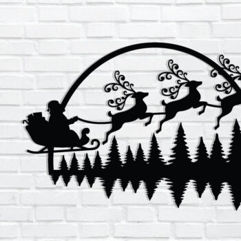 Intra απο ξύλο plywood 3mm-4mm πάχος Χριστουγεννιάτικα κοπής με λέιζερ μεταλλικών τοίχων Δίασταση 40x40 cm INTRAFABR-83252433 - Image 1