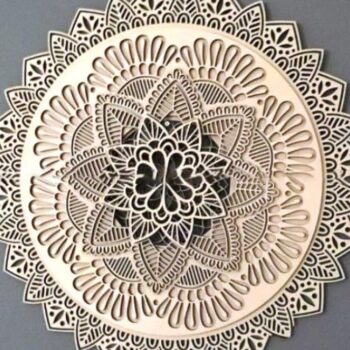 Intra απο ξύλο plywood 3mm-4mm πάχος – ξύλο διάταξης Mandala πολλαπλών επιπέδων 30x35 cm INTRAVECTRY-MY558033 - Image 1