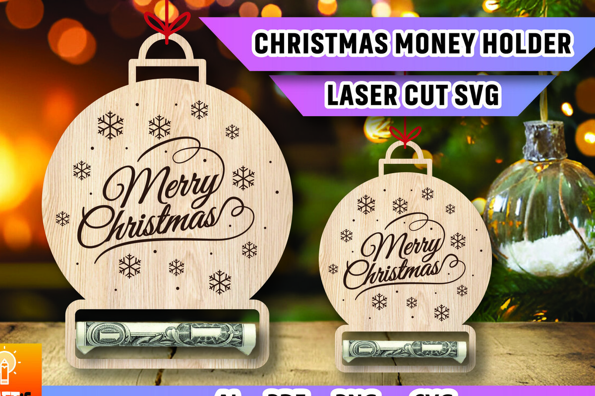 Intra απο ξύλο plywood 3mm-4mm πάχος Χριστουγεννιάτικο Money Holder Δίασταση 15x15 cm INTRAFABR-107312898