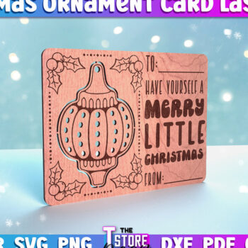 Intra απο ξύλο plywood 3mm-4mm πάχος Χριστουγεννιάτικη Διακοσμητική Κάρτα | Δίασταση 8x8 cm INTRAFABR-72467914 - Image 1