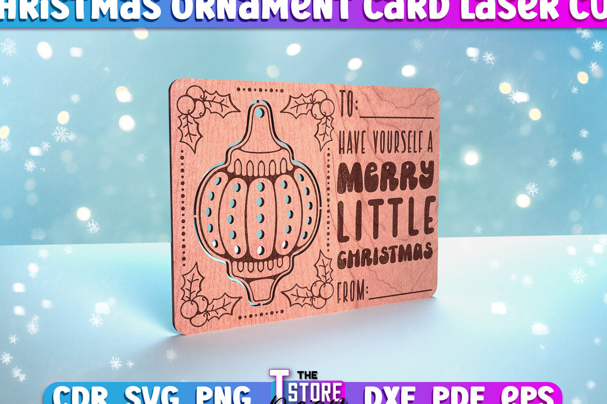 Intra απο ξύλο plywood 3mm-4mm πάχος Χριστουγεννιάτικη Διακοσμητική Κάρτα | Δίασταση 8x8 cm INTRAFABR-72467914