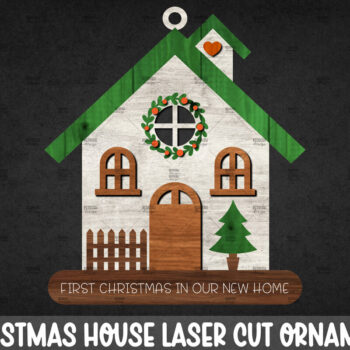 Intra απο ξύλο plywood 3mm-4mm πάχος Χριστουγεννιάτικο Διακοσμητικό Σπίτι Αποκομμένο Δίασταση 15x15 cm INTRAFABR-110673320 - Image 1