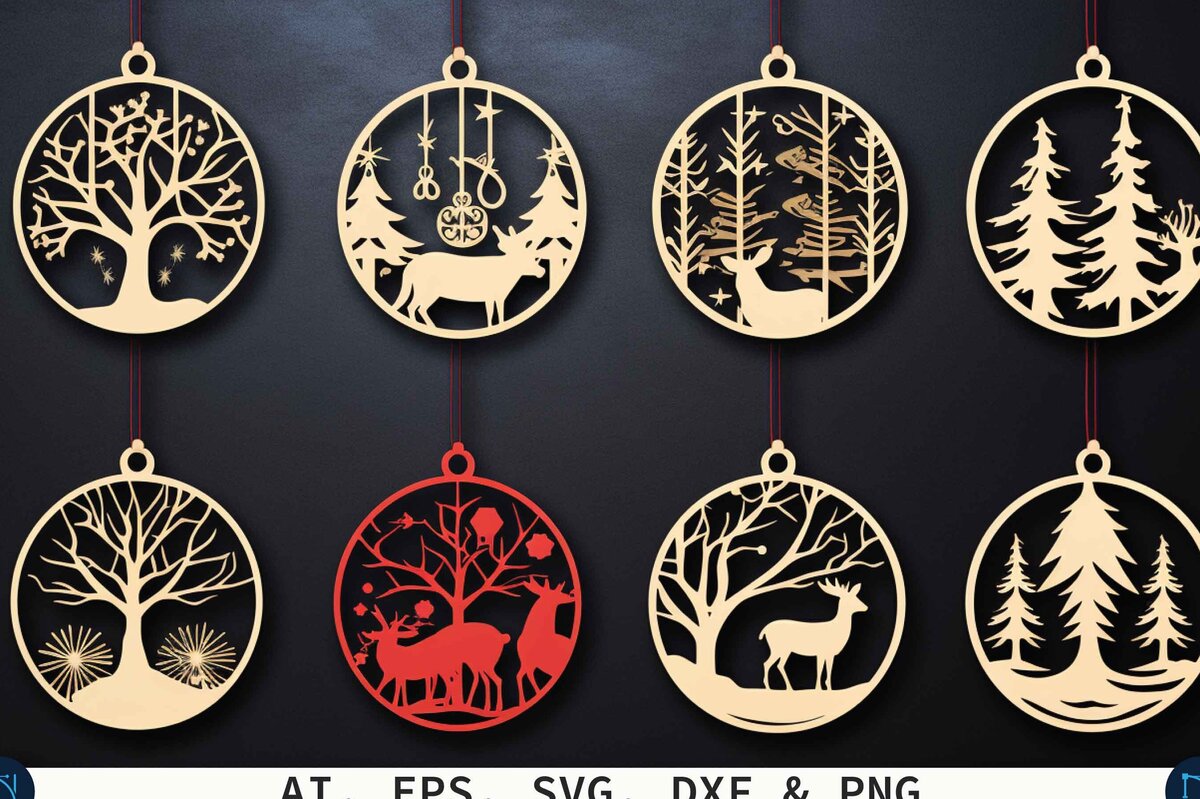 Intra απο ξύλο plywood 3mm-4mm πάχος Χριστουγεννιάτικο στολίδι κοπής με λέιζερ Δίασταση 4x4 cm INTRAFABR-80126017