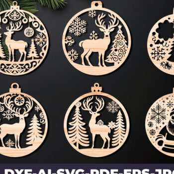 Intra απο ξύλο plywood 3mm-4mm πάχος Χριστουγεννιάτικο στολίδι Δίασταση 8x8 cm INTRAFABR-107637095 - Image 1