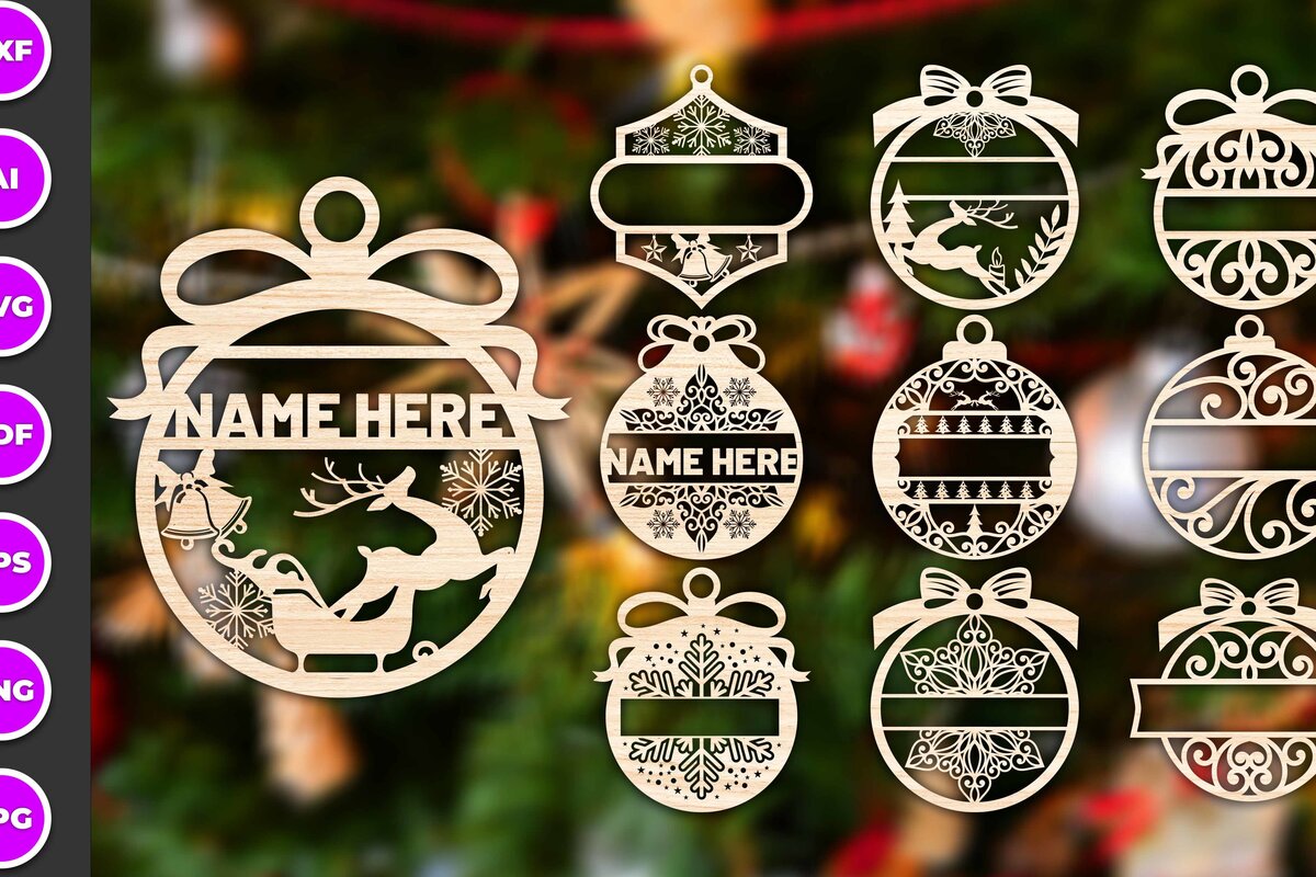 Intra απο ξύλο plywood 3mm-4mm πάχος Χριστουγεννιάτικο Στολίδι με Bundle2 Δίασταση 8x8 cm INTRAFABR-76065663