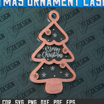 Intra απο ξύλο plywood 3mm-4mm πάχος Χριστουγεννιάτικο στολίδι Σχέδιο Δίασταση 8x8 cm INTRAFABR-79659795 - Image 1