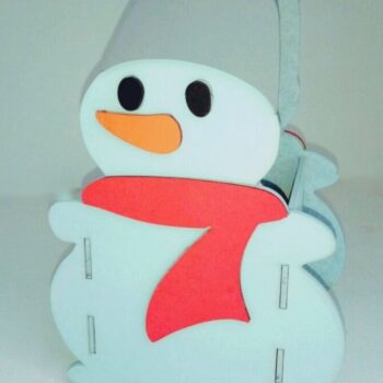 Intra απο ξύλο plywood 3mm-4mm πάχος – ξύλο προτύπου κοπής με λέιζερ θήκη μολυβιού Snowman 50x60 cm INTRAVECTRY-MY556270 - Image 1