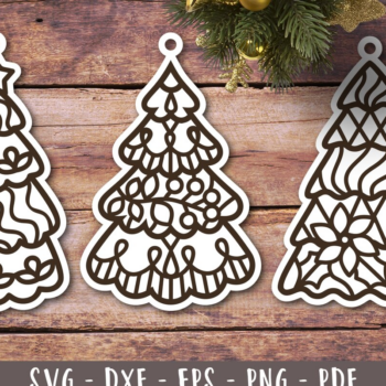 Intra απο ξύλο plywood 3mm-4mm πάχος Χριστουγεννιάτικο Στολίδι | Χριστουγεννιάτικο δέντρο Δίασταση 8x8 cm INTRAFABR-110683135 - Image 1